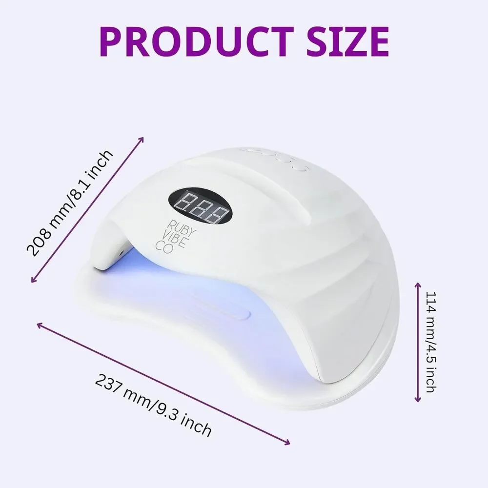 48W UV LED Gel Nail Lamp with Phone Holder & Auto Sensor